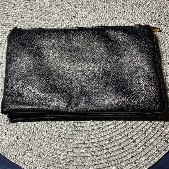 Black Zippered Clutch Purse/Wallet - Picture 2 of 5
